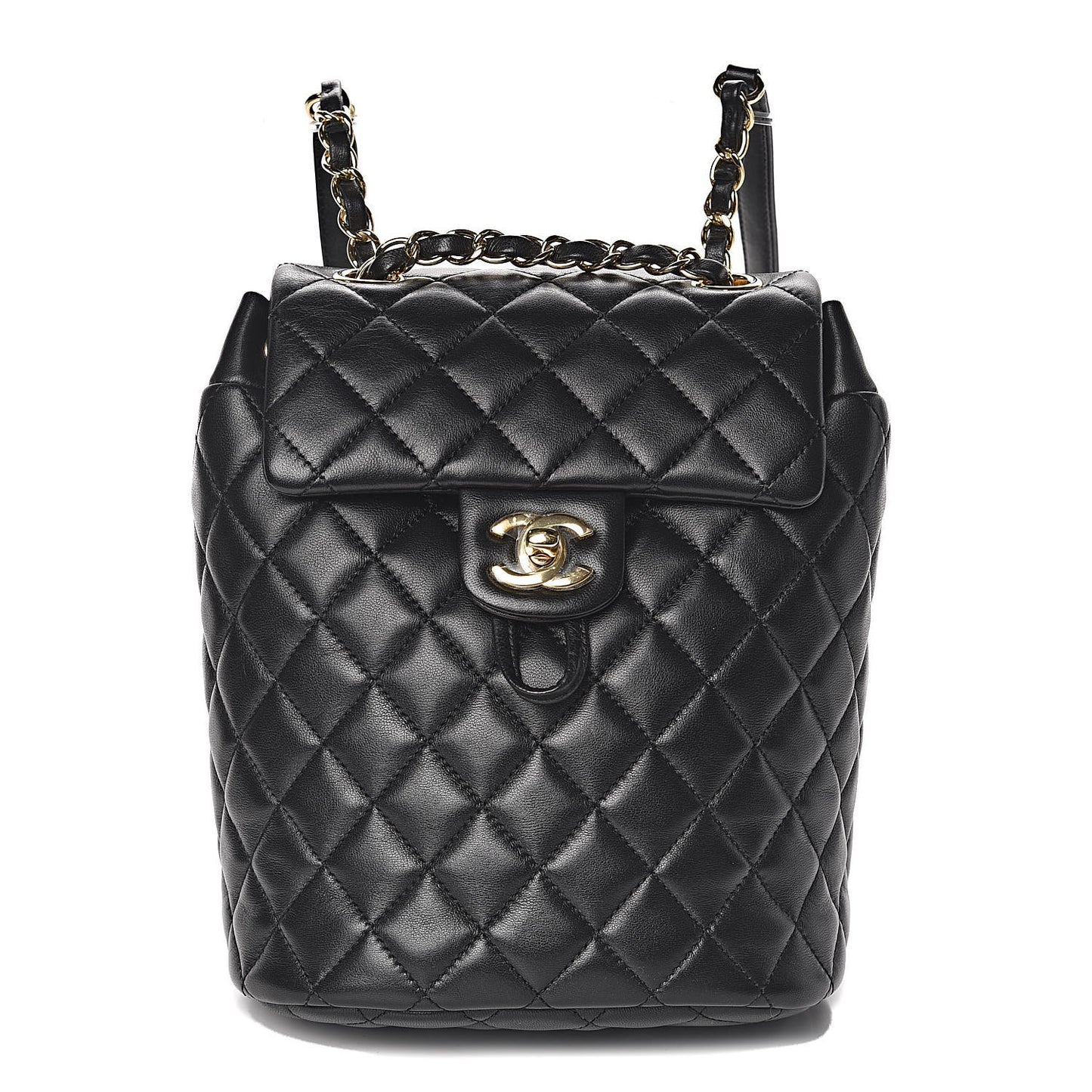 Calfskin Quilted Mini Urban Spirit Backpack Black