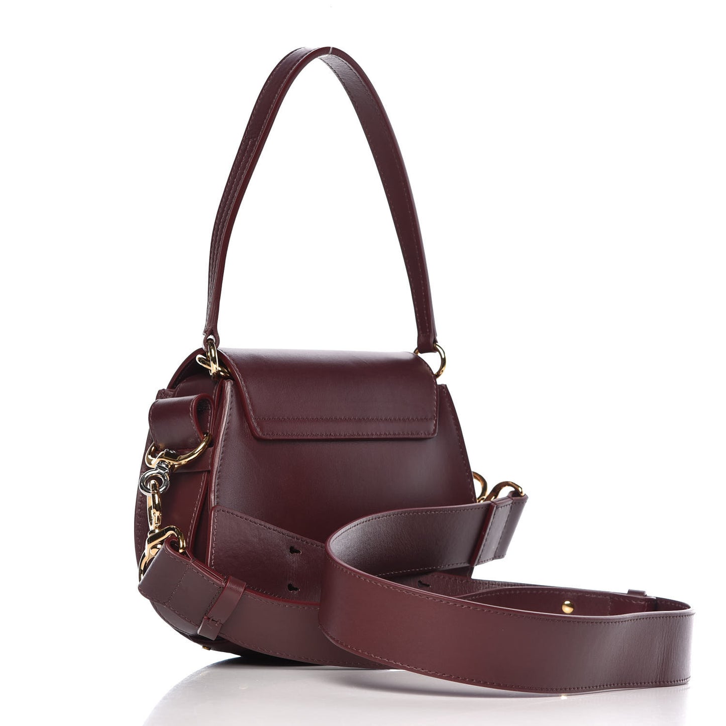 Calfskin Small Tess Bag Burnt Brown