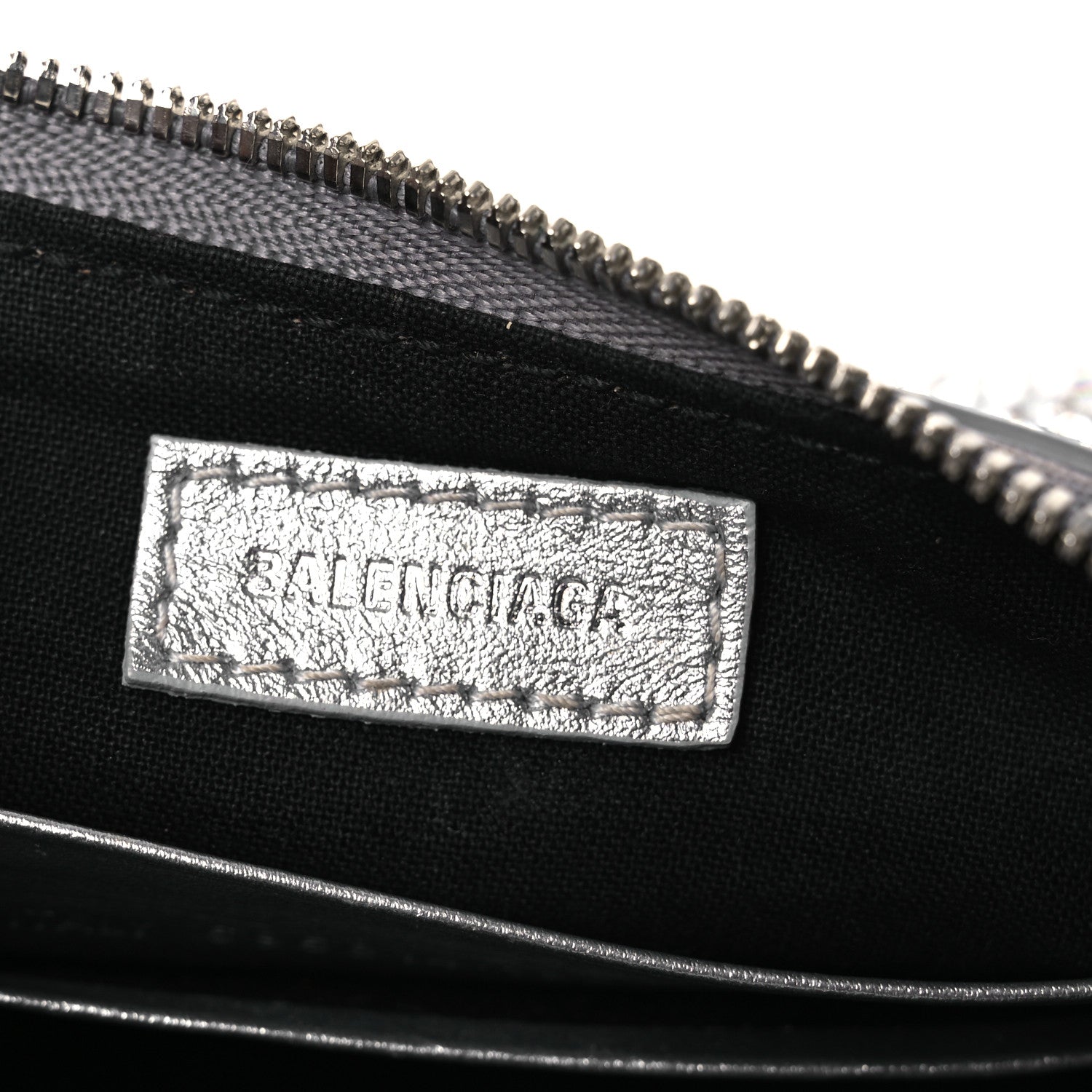 Balenciaga Strass Suede Metallic Nappa Le Cagole Mini Purse With Chain Grey 6 of 12