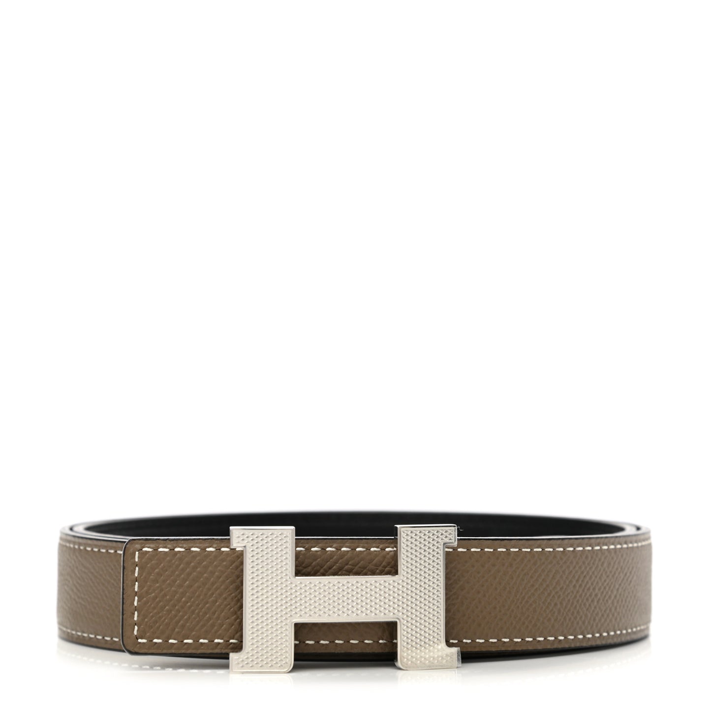 Epsom Swift 24mm Mini Constance Guilloche H Belt 80 Etoupe Black