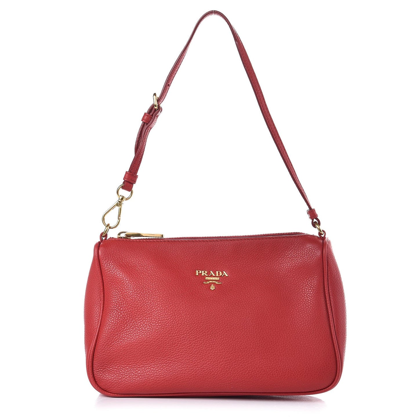 Vitello Daino Pochette Bag Fuoco