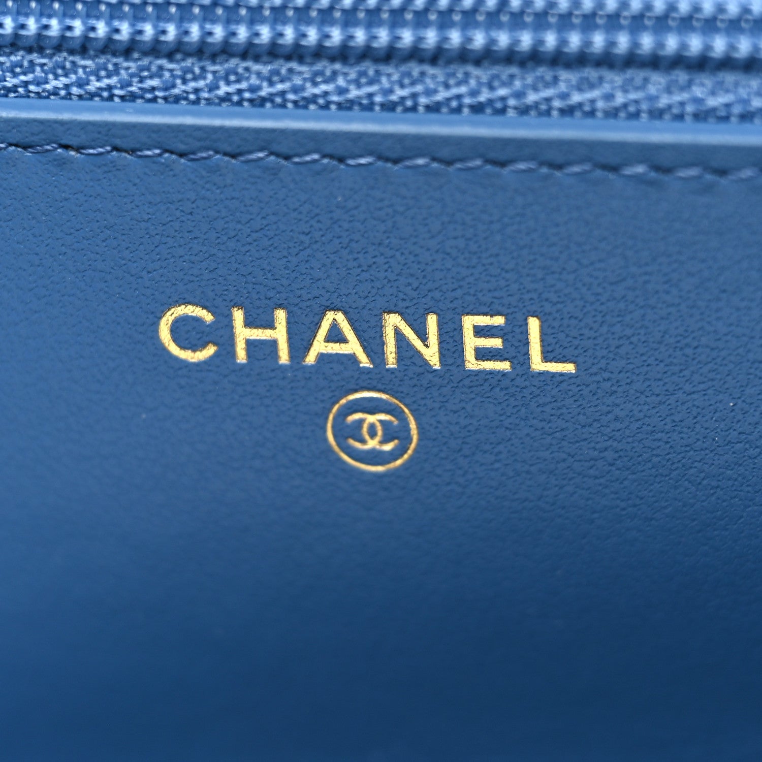 Chanel Denim Quilted Chanel 19 Wallet On Chain WOC Blue 6 of 11