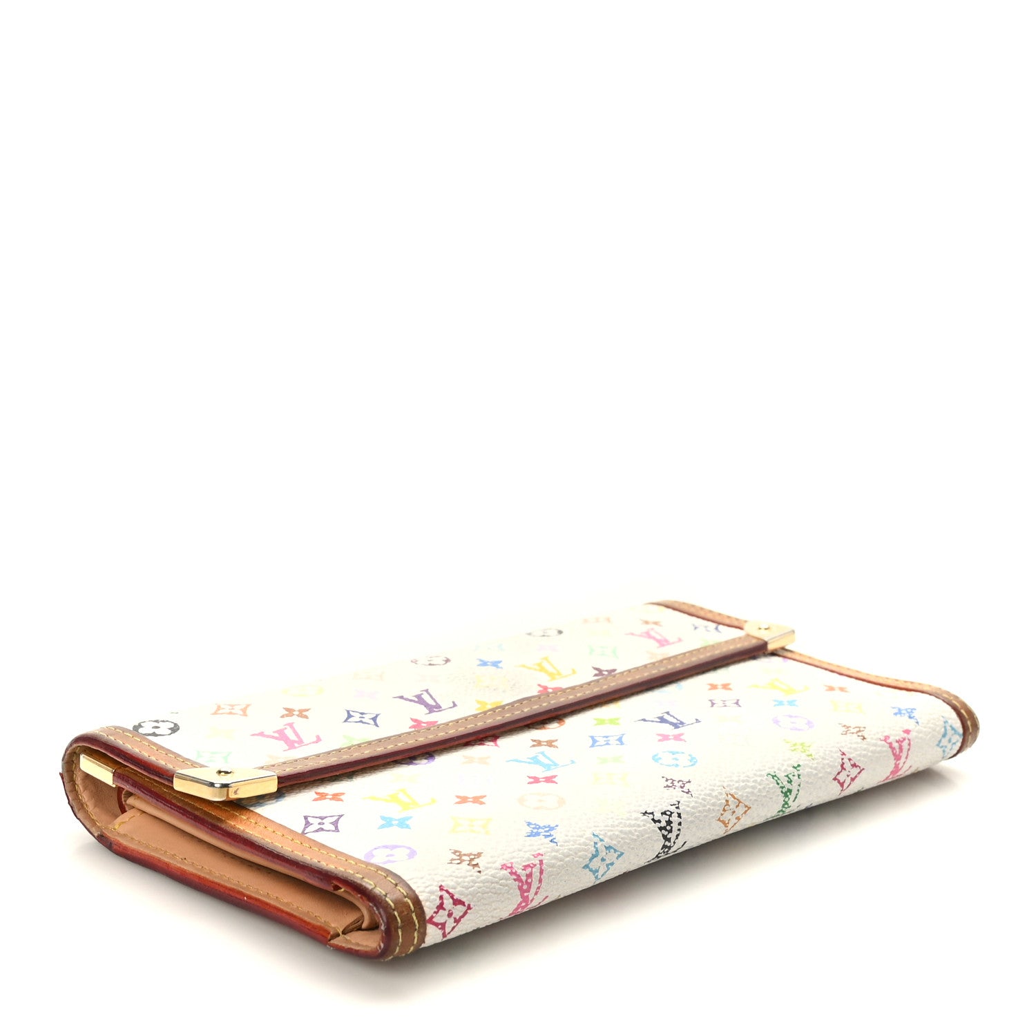 Louis Vuitton Monogram Multicolor Porte Tresor International Wallet White 4 of 8