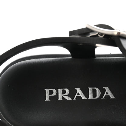 Prada Foam Rubber Triangle Logo Monolith 55mm Cage Sandals 39 Black 36 Black 8 of 10