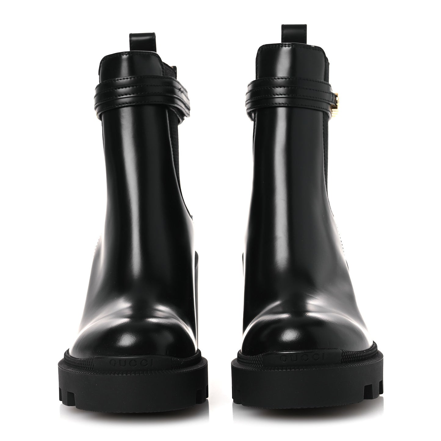 Magnum Calfskin Logo Ankle Boots 36 Black