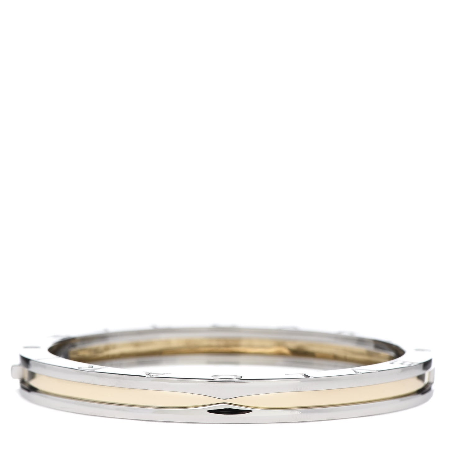 18K Yellow Gold Stainless Steel B.Zero1 Bangle Bracelet