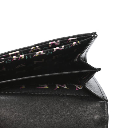 Chanel Lambskin Quilted Flap Card Holder Black 5 of 8
