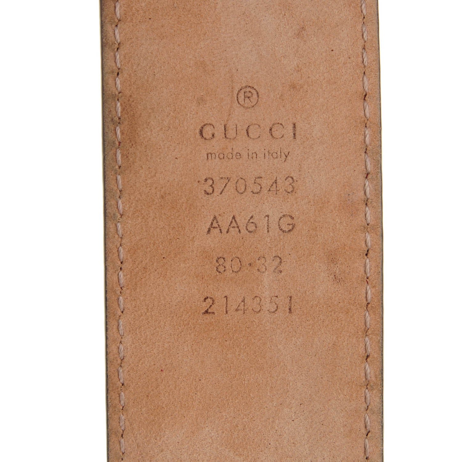 Gucci Guccissima Signature Interlocking G 37mm Belt 80 32 Rosso 6 of 8
