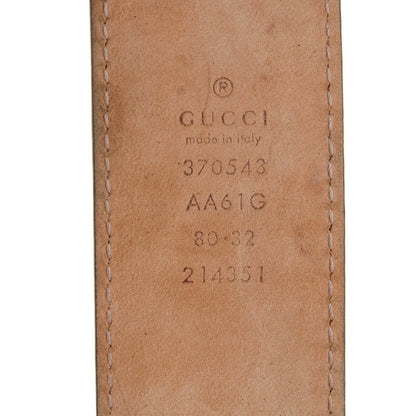 Gucci Guccissima Signature Interlocking G 37mm Belt 80 32 Rosso 6 of 8
