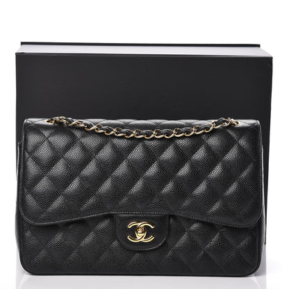 Chanel Caviar Quilted Jumbo Double Flap Black 10 of 10