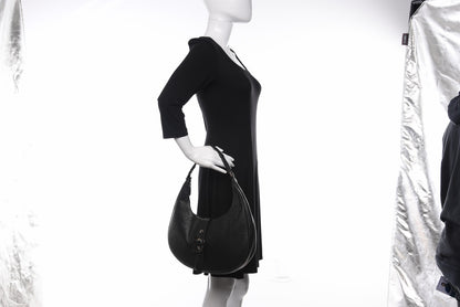 Christian Dior Grained Calfskin Cannage Hobo Black 3 of 14