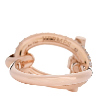 Hermes 18K Rose Gold Diamond Adage Ring 53 6.25 4 of 7
