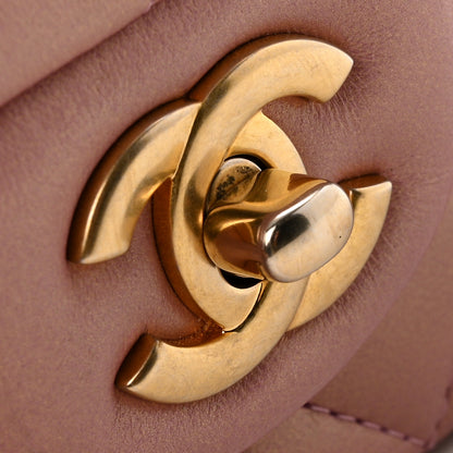 Chanel Iridescent Lambskin Quilted Mini Top Handle Rectangular Flap Pink 11 of 13