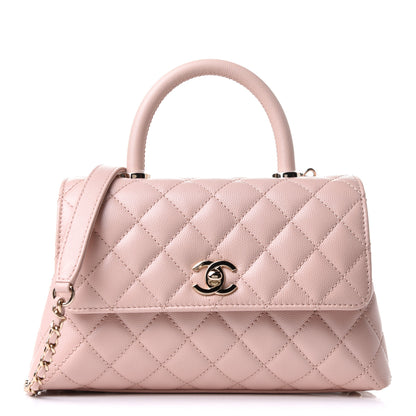 Chanel Caviar Quilted Mini Coco Handle Flap Light Pink 1 of 9