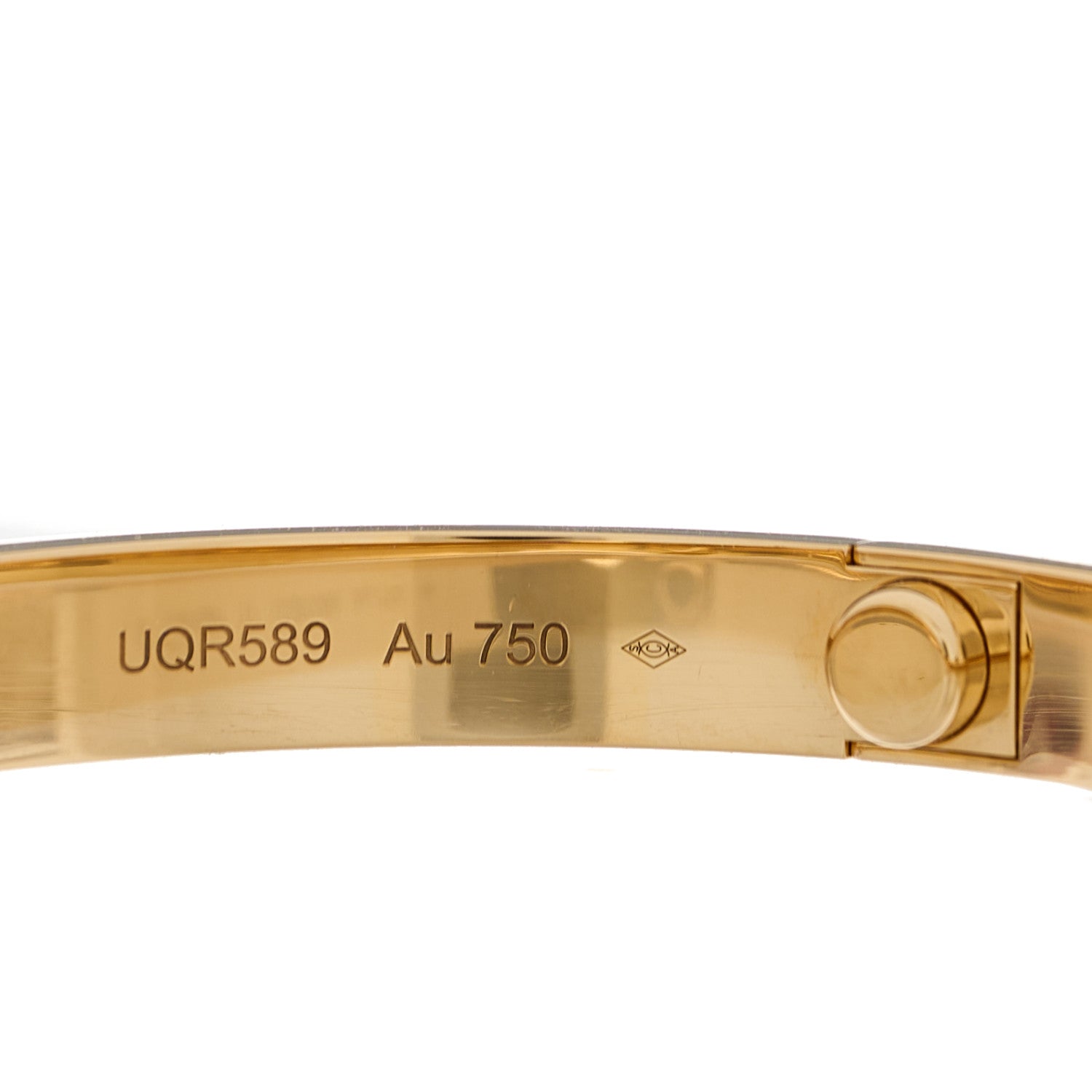 Cartier 18K Yellow Gold Brushed Finish LOVE Bracelet 17 8 of 9