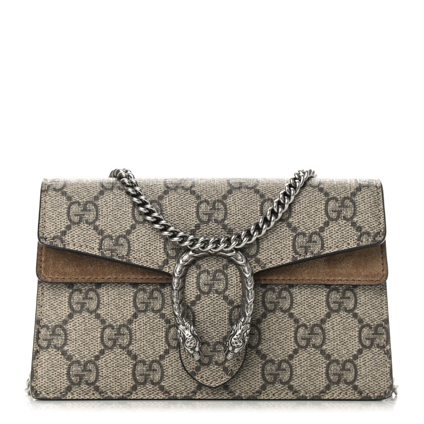 GG Supreme Monogram Super Mini Dionysus Shoulder Bag Taupe