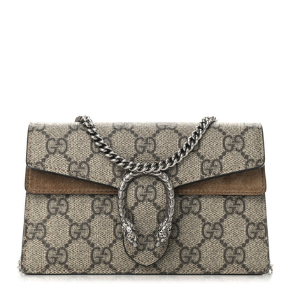 Gucci GG Supreme Monogram Super Mini Dionysus Shoulder Bag Taupe 1 of 8