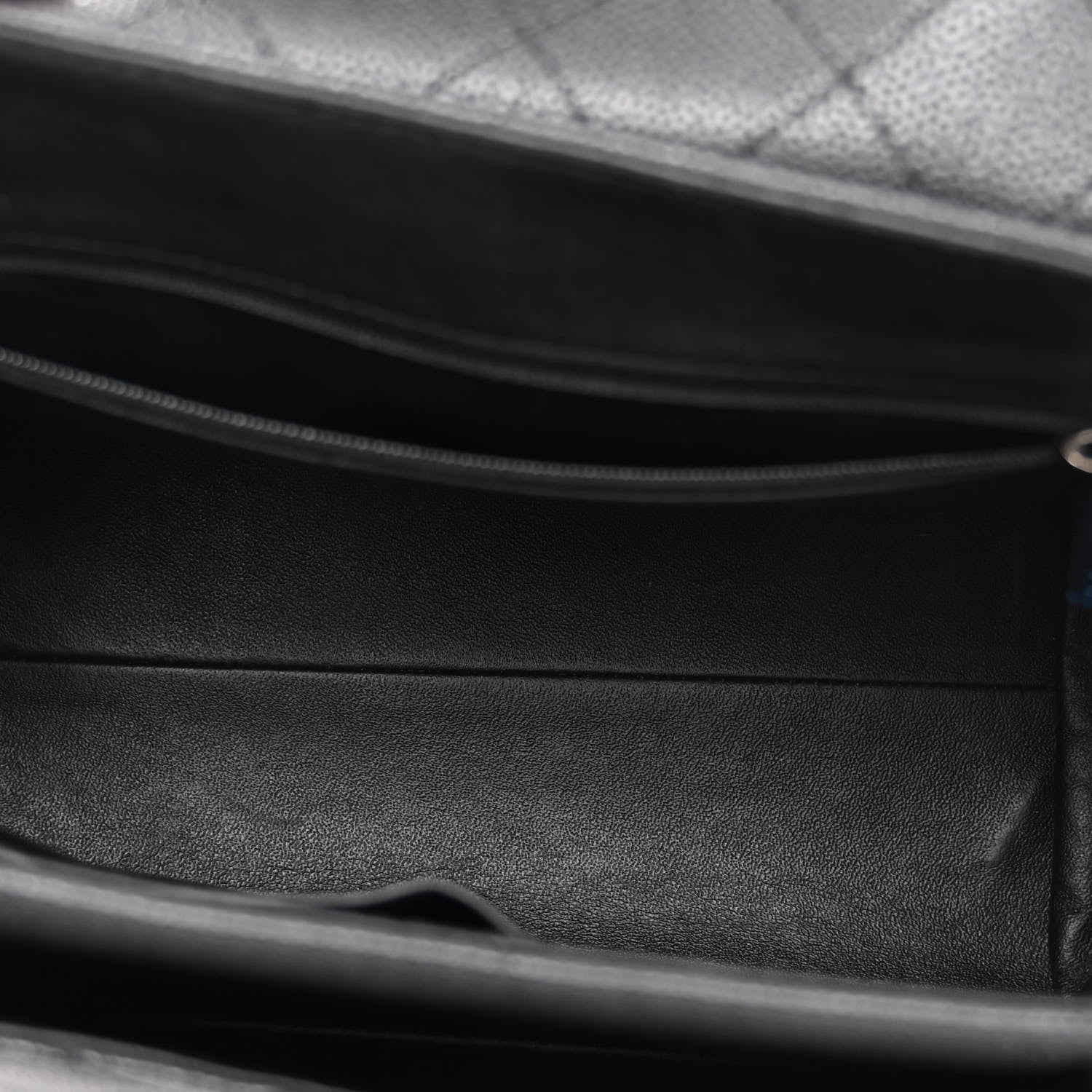 Chanel Caviar Quilted CC Accordion Shopping Bag Black 5 of 12