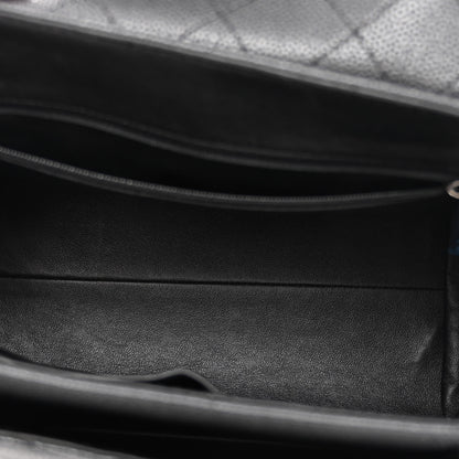 Chanel Caviar Quilted CC Accordion Shopping Bag Black 5 of 12