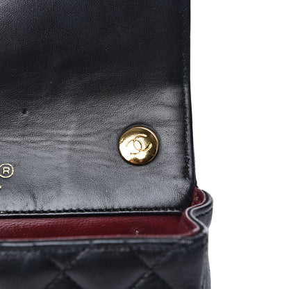 Chanel Lambskin Quilted Mini Rectangular Flap Bag Black 17 of 18