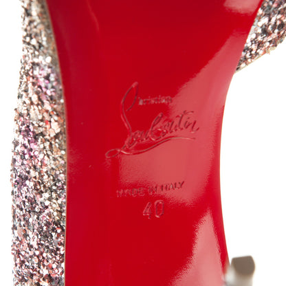 Christian Louboutin Glitter Demi You 100 Pumps 40 Rosette Gold 6 of 7