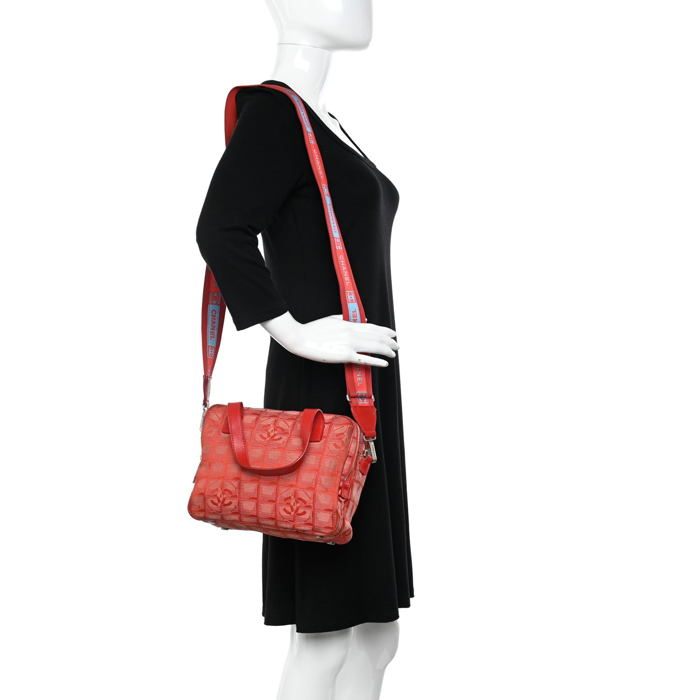 Nylon Small Travel Tote Red