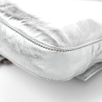 Fendi Metallic Calfskin Baguette Silver 10 of 14