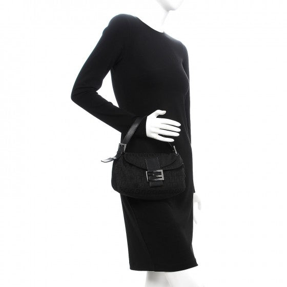 Fendi Zucchino Baguette Black 2 of 9