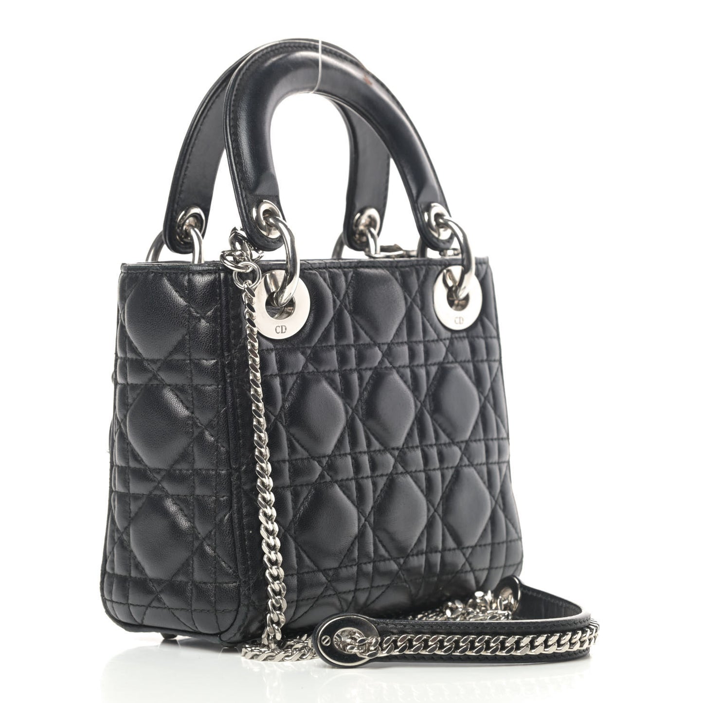 Lambskin Cannage Mini Lady Dior Black
