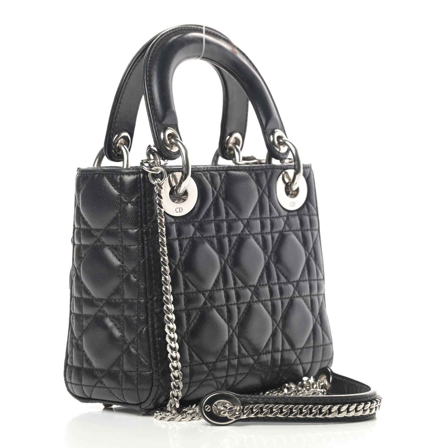 Christian Dior Lambskin Cannage Mini Lady Dior Black 2 of 6