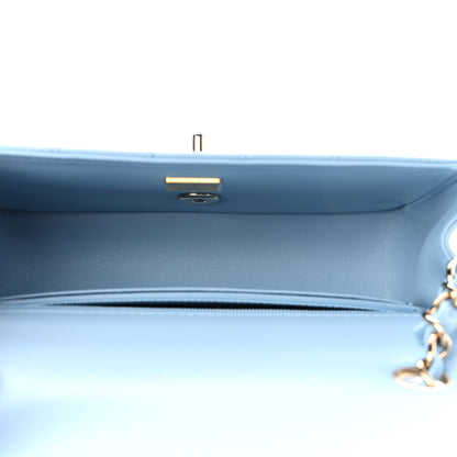 Chanel Lambskin Quilted Mini Rectangular Flap Light Blue 5 of 11