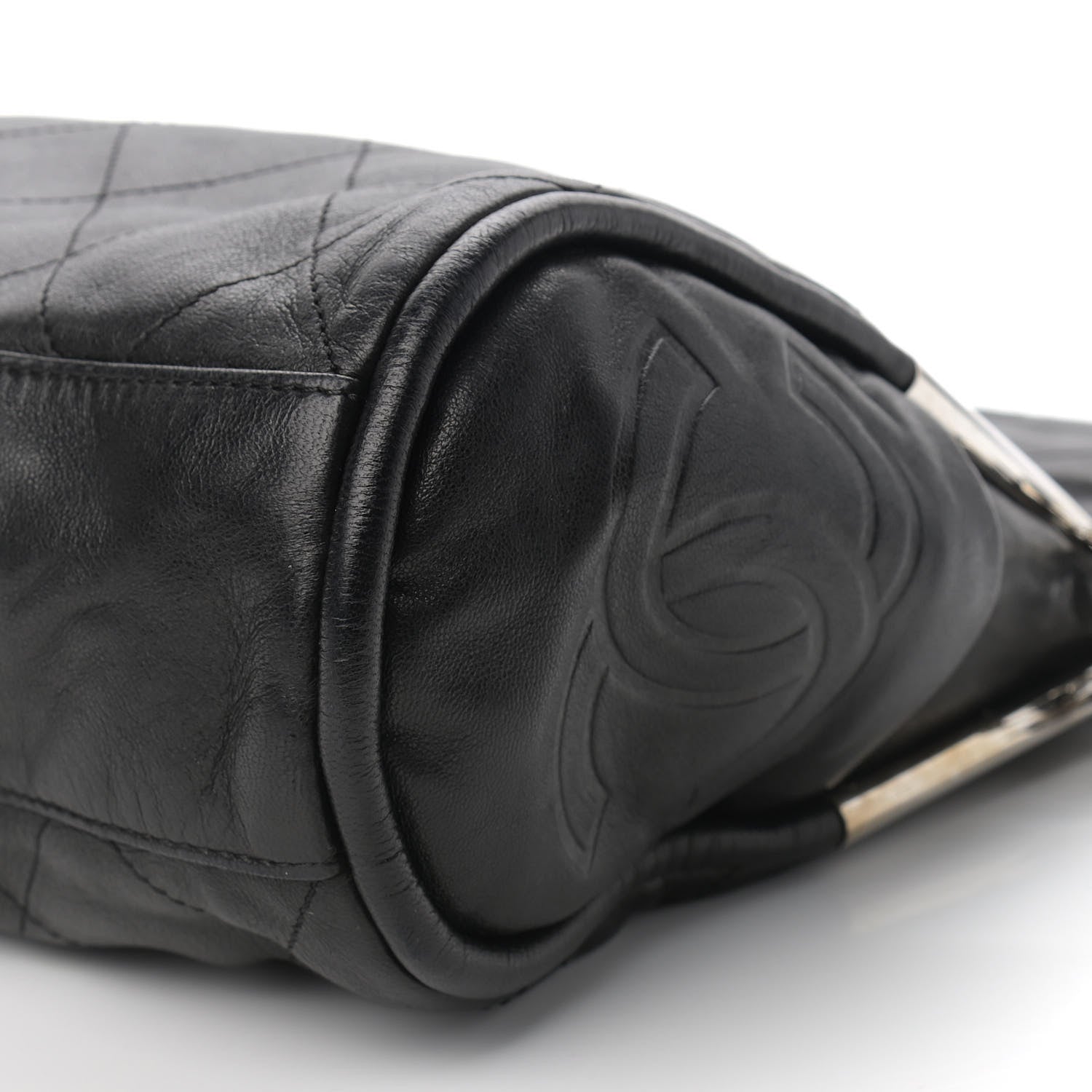 Chanel Lambskin Stitched Medium Ultimate Soft Tote Black 9 of 10