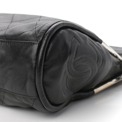 Chanel Lambskin Stitched Medium Ultimate Soft Tote Black 9 of 10
