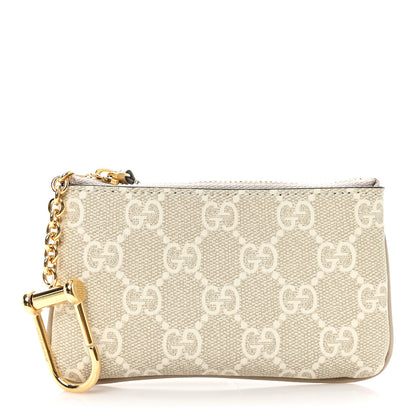 Gucci GG Supreme Monogram Key Case Beige Mystic White Oatmeal 1 of 7