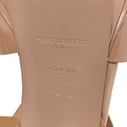 Saint Laurent Patent Tribute 75 Platform Sandals 40.5 Soft Nude 8 of 12