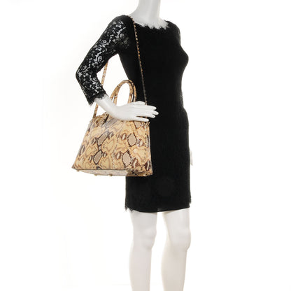 Valentino Garavani Python Rockstud Dome Satchel Ivory 2 of 9