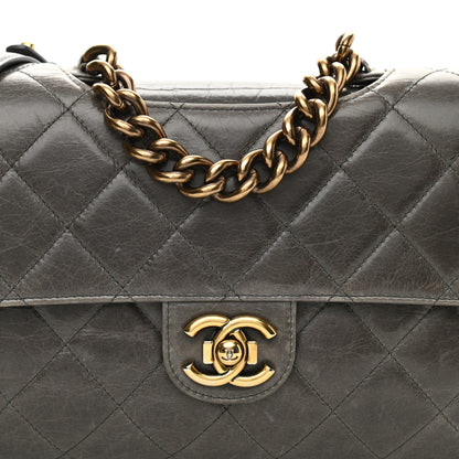 Chanel Glazed Calfskin Quilted Large Perfect Edge Flap Grey 8 of 11