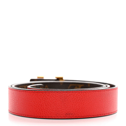 Louis Vuitton Calfskin Monogram 30mm LV Initiales Reversible Belt 90 36 Coquelicot 2 of 9
