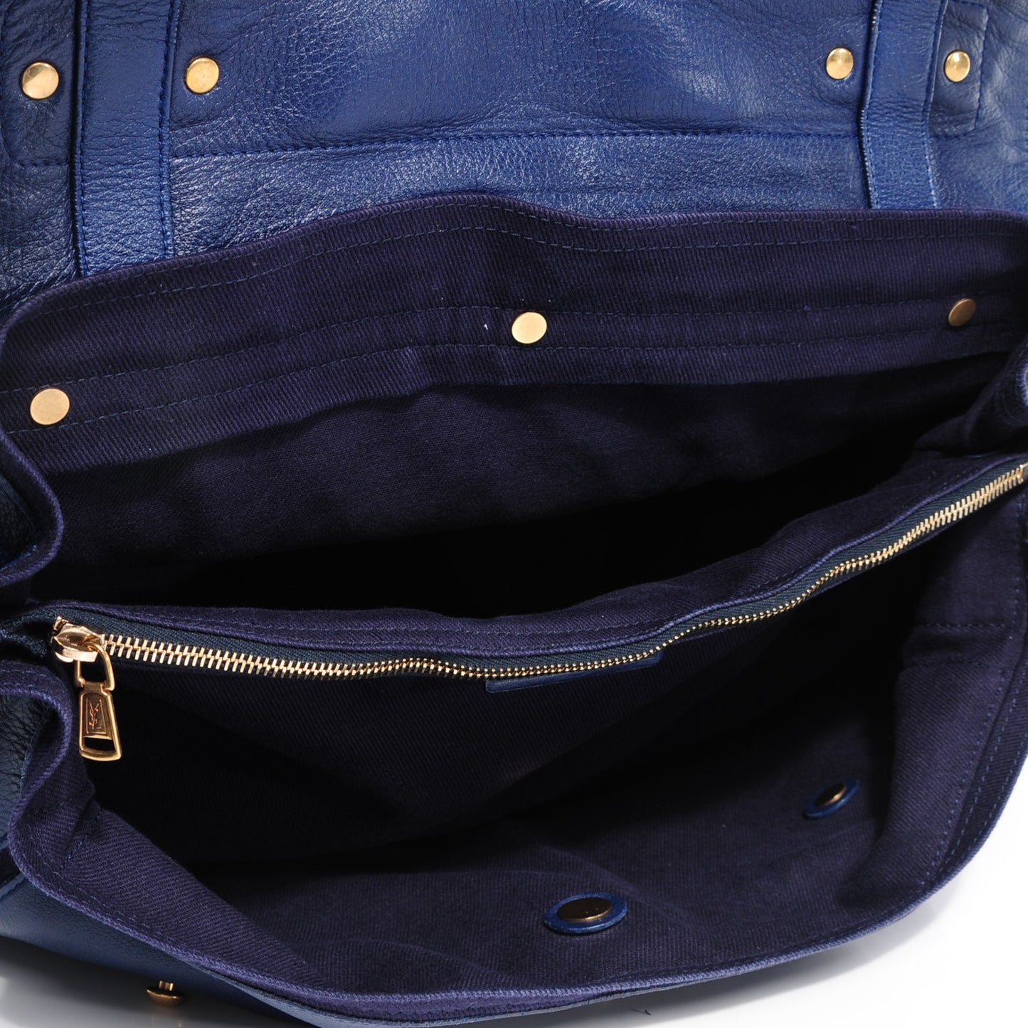 Calfskin Canvas Medium Muse Two Navy