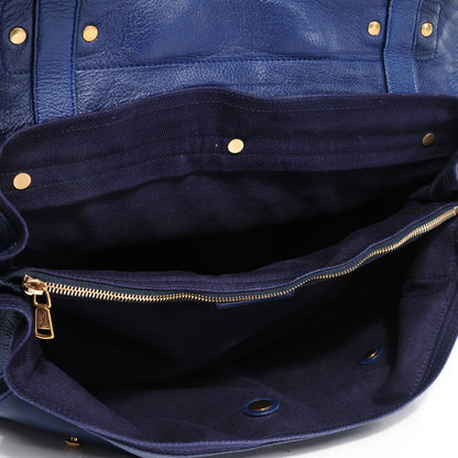 Saint Laurent Calfskin Canvas Medium Muse Two Navy 5 of 9