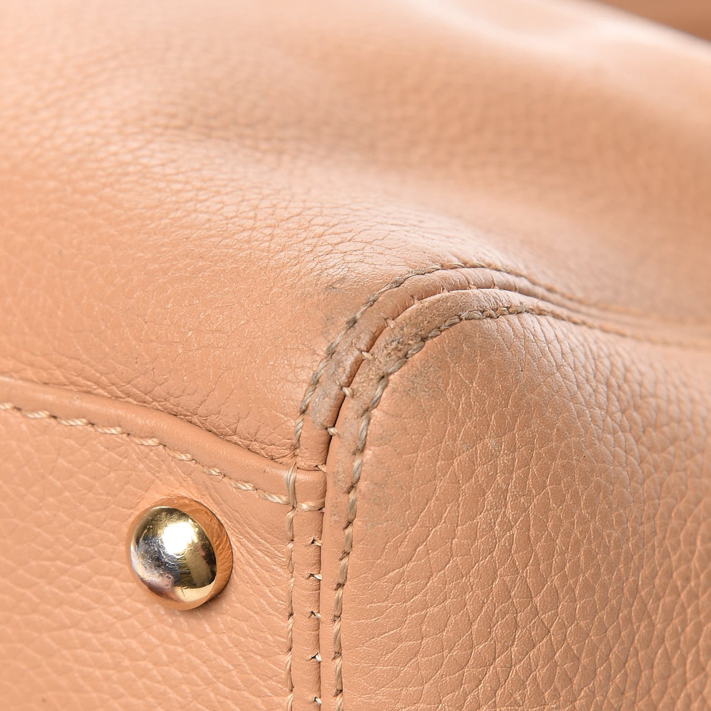 Calfskin Cerf Executive Shopper Tote Light Beige