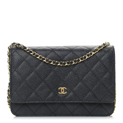 Chanel Caviar Quilted Wallet On Chain WOC Black 1 of 13