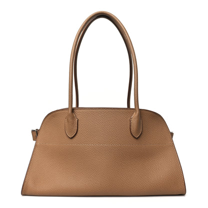 The Row Grained Calfskin Margaux Shoulder 12 Sandpit 1 of 9