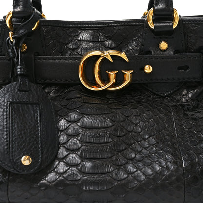 Gucci Snakeskin Medium GG Running Tote Black 8 of 11