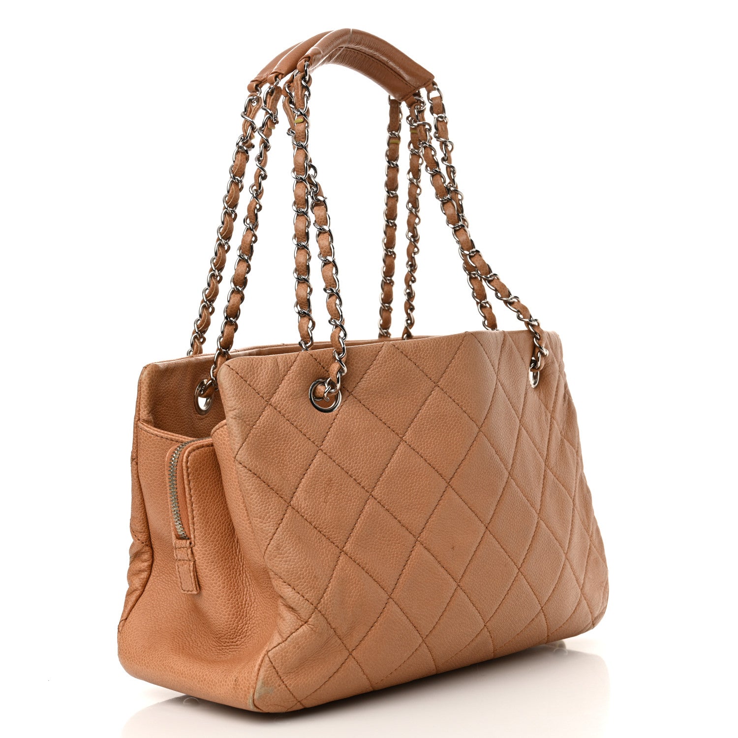Chanel Caviar Quilted Timeless CC Shopping Tote Brown 3 of 20