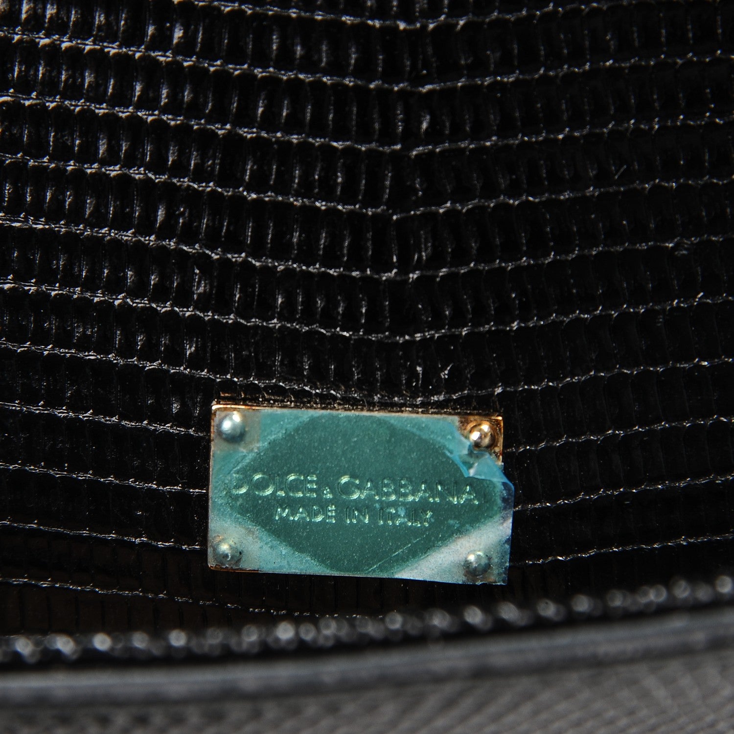 Dolce & Gabbana Lizard Medium Miss Sicily Satchel Black 6 of 7