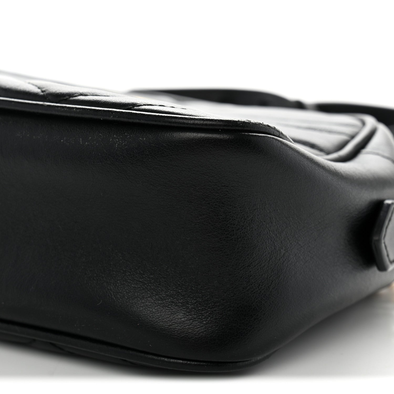 Gucci Calfskin Matelasse Small GG Marmont Chain Shoulder Bag Black 10 of 10
