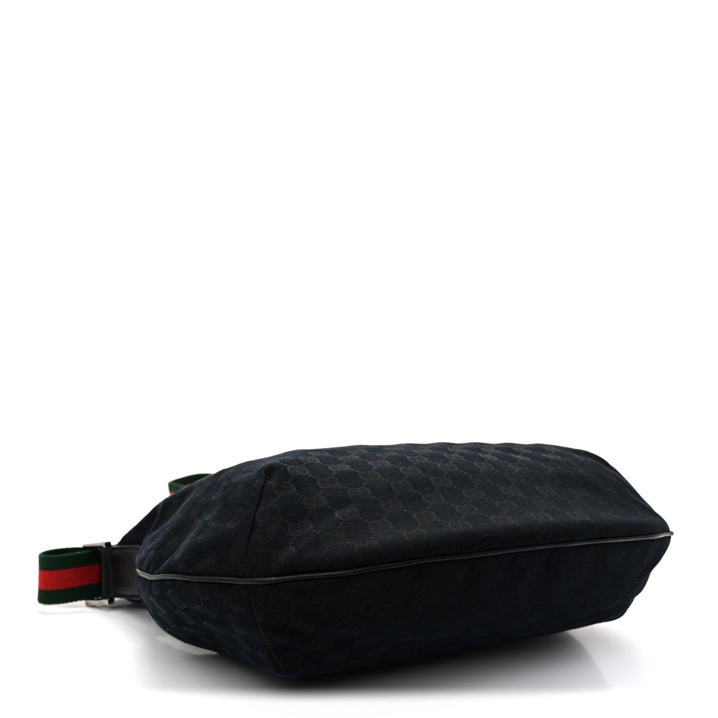 Monogram Web Medium Half Moon Hobo Black