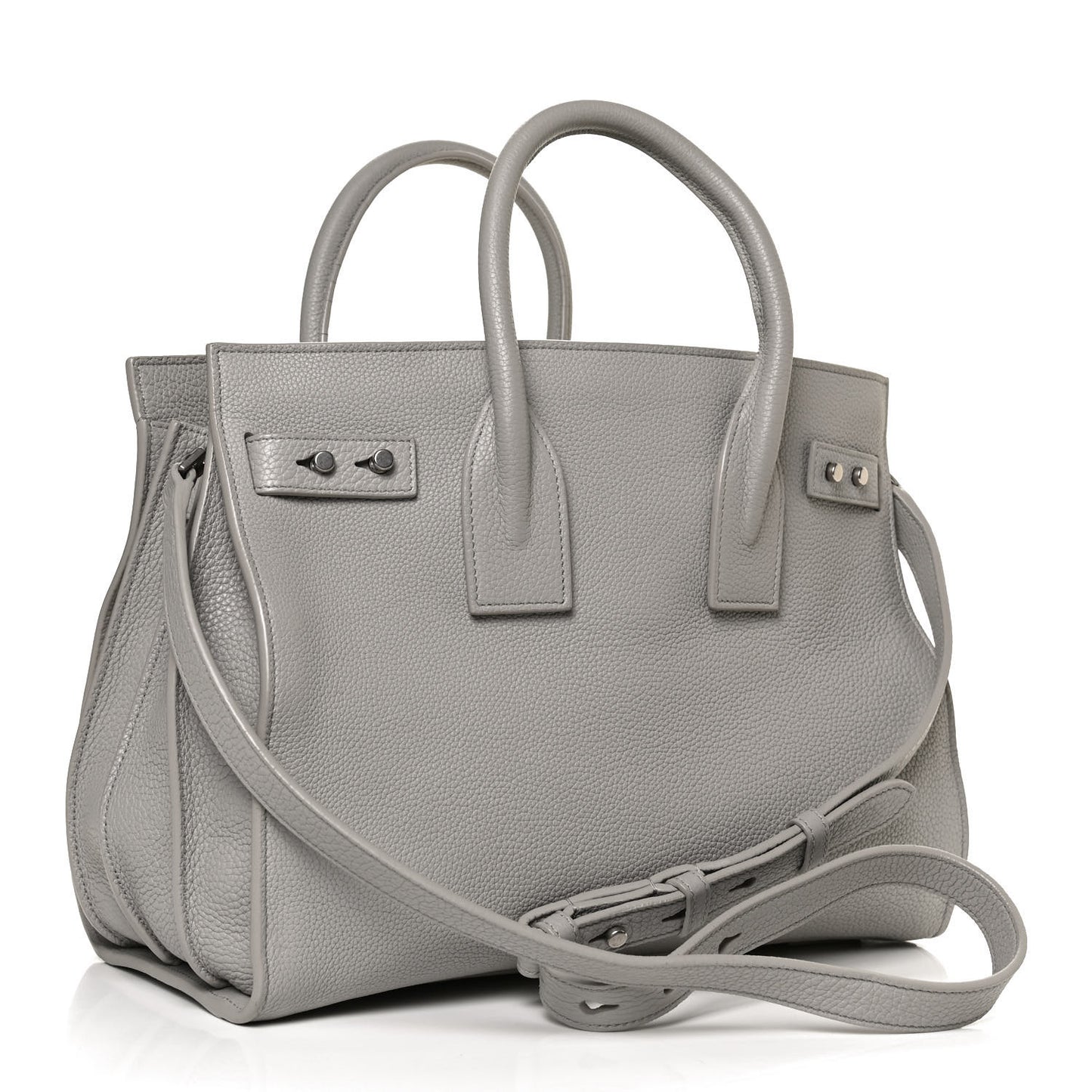 Grained Calfskin Small Supple Sac De Jour Mouse Grey