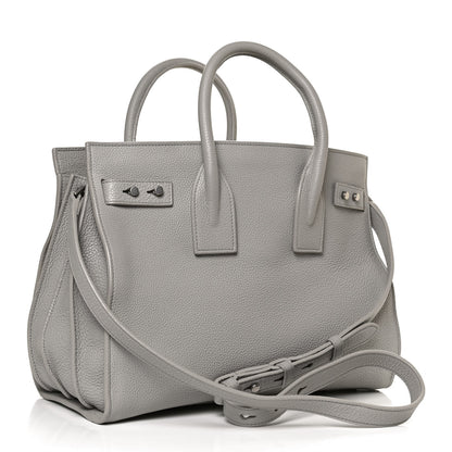 Saint Laurent Grained Calfskin Small Supple Sac De Jour Mouse Grey 3 of 12